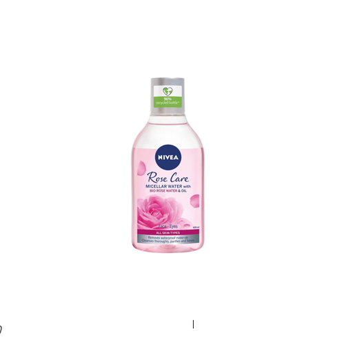 [908526] Nivea Rose Micellar Water Makeup Remover with Organic Rose Water & Oil for Waterproof Makeup 100ml