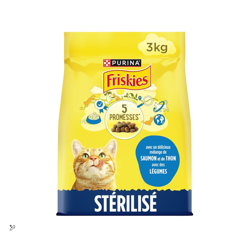 Purina Friskies Dry Food with Salmon, Tuna & Vegetables for Sterilized Cats