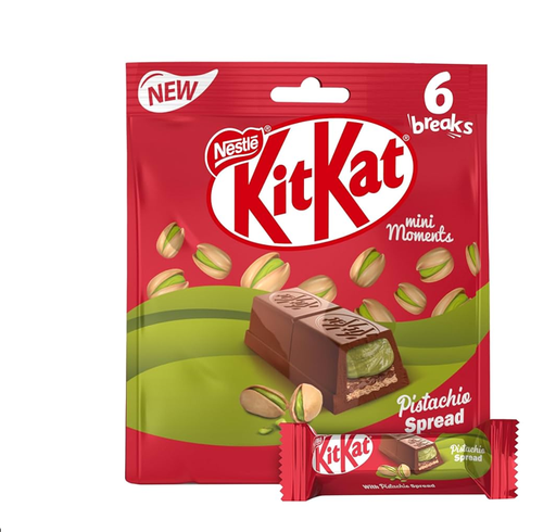 KitKat Mini Moments Chocolate Bars Filled with Pistachio Spread (6 Pieces)