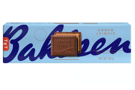 [1040-00006] Bahlsen Choco Leibniz Milk Chocolate Coated Biscuits - no added preservatives, artificial colors free, GMO free 125g