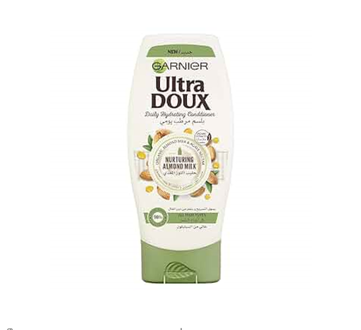 [1727-00341] Garnier Ultra Doux Daily Hydrating & Nurturing Conditioner with Organic Almond Milk & Agave Nectar for All Hair Types - vegan, parabens free, silicone free 400ml