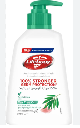 Lifebuoy Antibacterial Revitalizing Liquid Hand Wash with Tea Tree Oil & Pink Salt
