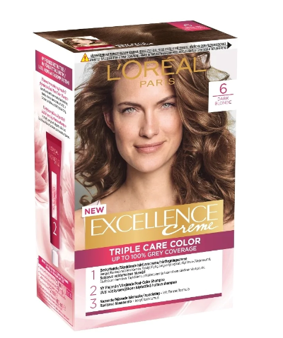 L'Oreal Excellence Triple Care Hair Color Cream Dark Blonde 6