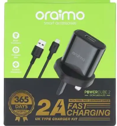 Oraimo charger kit Iphone 2A