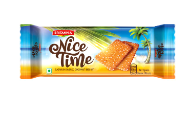 Britannia Nice Time Coconut Biscuits Coated with Sugar