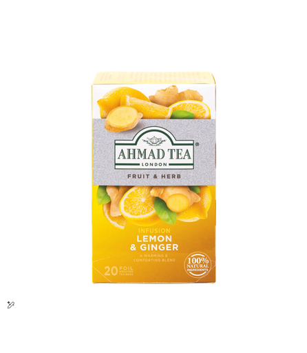 Ahmad Tea Fruit & Herbal Infusion Lemon & Ginger Tea 20Bags