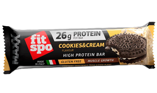 Fit Spo Maxx Protein Bar Cookies & Cream Flavor