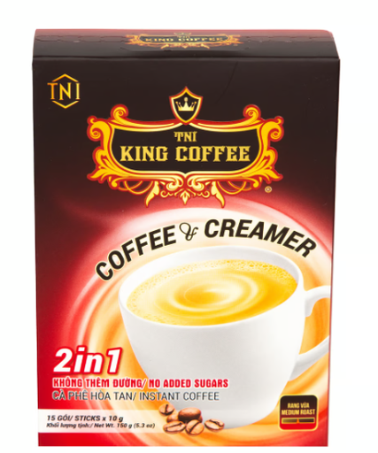 King Coffee 2in1 Instant Coffee & Creamer Sachet - no added sugar
