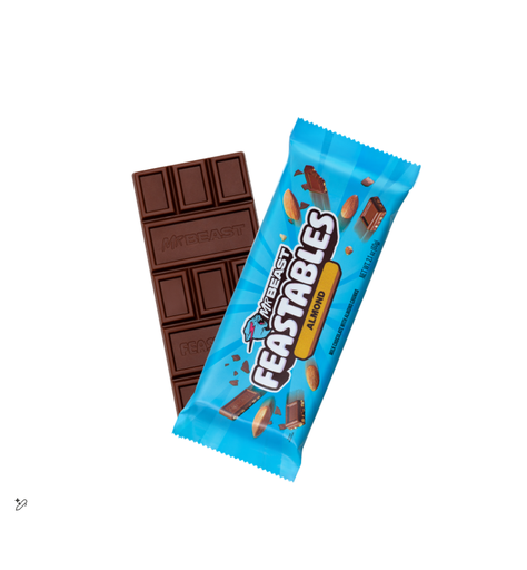 FEASTABLES MR BEAST ALMOND CHOCOLATE BAR WITH ALMOND CHUNKS