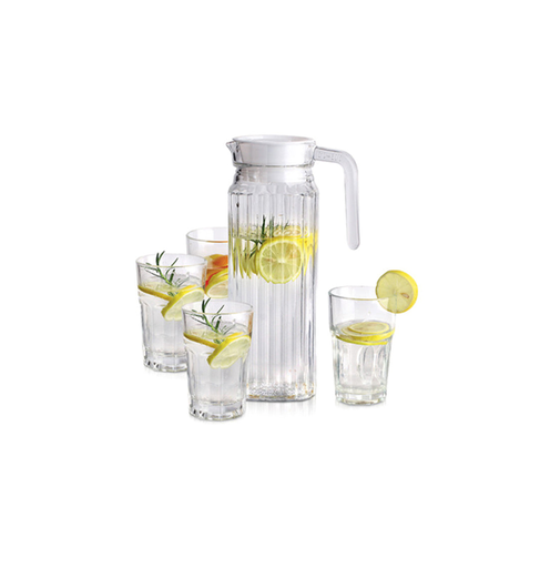 HOMEWAY 5 PCS WATER GLASS JUG SET