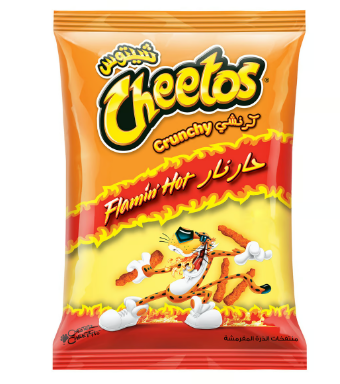 [8291] Cheetos Crunchy Flamin' Hot Corn Chips 50gm