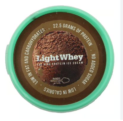 Light Whey High Protein Chocolate Ice Cream - no added sugar, low carbohydrates, low fat