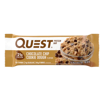 Quest 21g Protein Bar Chocolate Chip Cookie Dough Flavor