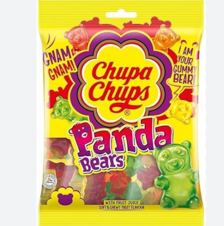 Chupa Chups Panda Bears Soft & Chewy Jellies Fruit Flavor