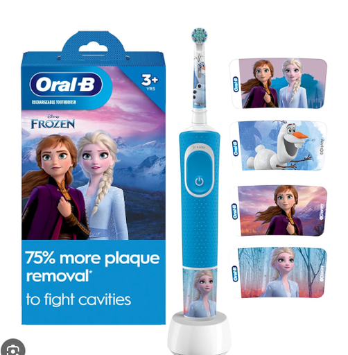 Oral-B Disney Frozen Rechargeable Electric Toothbrush with Timer for Kids (3+ Years)