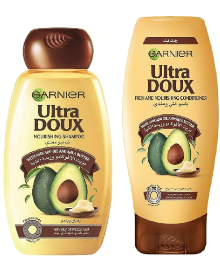 [1728-00405] Garnier Ultra Doux Nourishing Shampoo with Avocado Oil & Shea Butter for Very Dry & Frizzy Hair 400ML