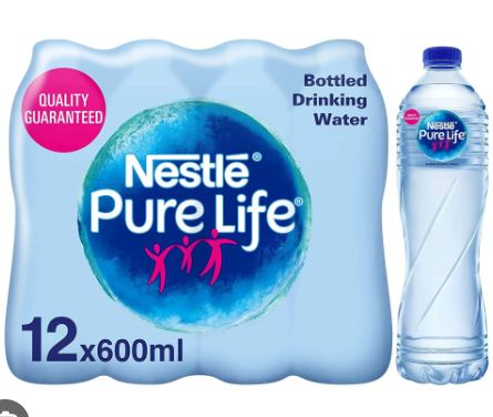 Nestle Pure Life Drinking Water (12x600ml) - low sodium