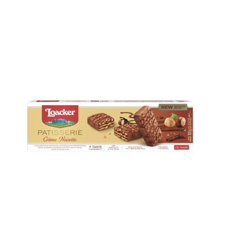 Loacker Milk Chocolate Coated Wafer Biscuits Filled with Hazelnut Cream - GMO free, no added flavoring, no added coloring