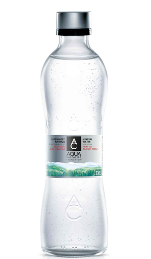 Aqua Carpatica Carbonated Mineral Water Glass Bottle 330ml - low sodium