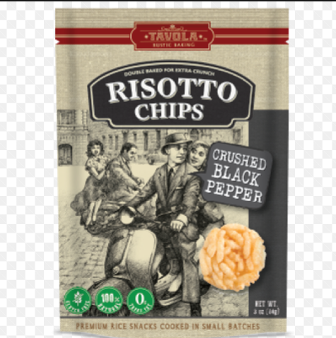 [50010TRC1] Risotto Crushed Black Pepper Chips - trans fat free, gluten free, no added preservatives 84g