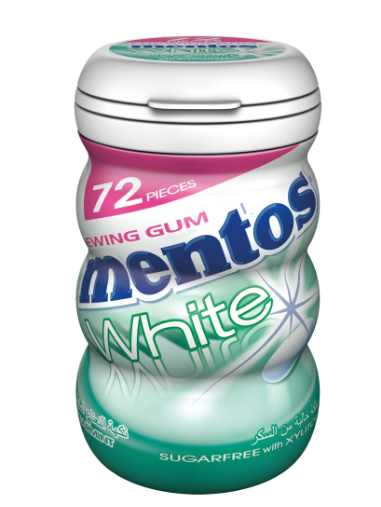 [MGWHSP1] Mentos White Chewing Gum Spearmint Flavor - sugar free