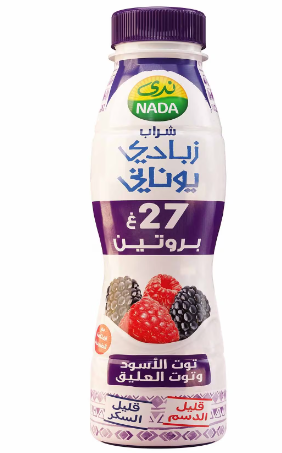 [1523] Nada Low Fat 27g Protein Blackberry & Raspberry Greek Yogurt Drink