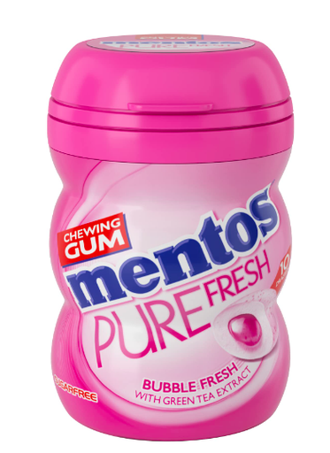 [MGPFBF1] Mentos Pure Fresh Chewing Gum Bubblegum Flavor with Green Tea Extract - sugar free