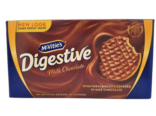 [1380-00016] McVitie's Digestive Milk Chocolate Coated Wheat Biscuits - artificial colors free, artificial flavors free 200g