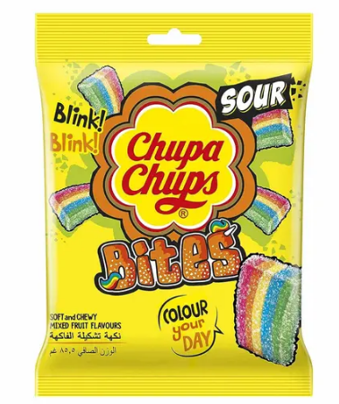 Chupa Chups Sour Bites Candies Mixed Fruit Flavor