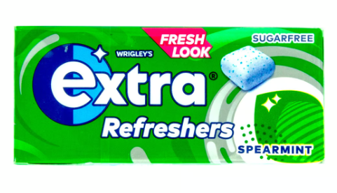 [MWG00900] Extra Refresher's Chewing Gum Spearmint Flavor - sugar free 15.6GM