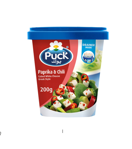 Puck Feta Cheese Cubes with Paprika & Chilli 200gm