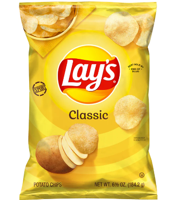 [029-025120] Lay 's Classic Potato Chips Export 184.2gm