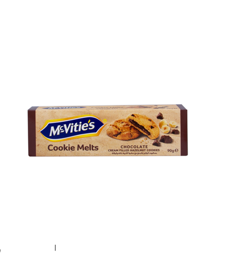 McVitie's Cookie Melts Chocolate Cream Filled Hazelnut Cookies 90gm 