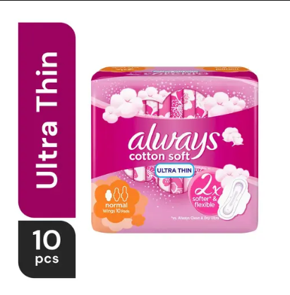 always cotton soft ultra thin 10 pads  