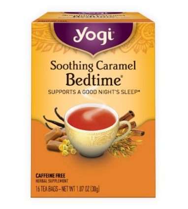Yogi Soothing Caramel Bedtime Herbal Tea Bags - GMO free, caffeine free, vegan