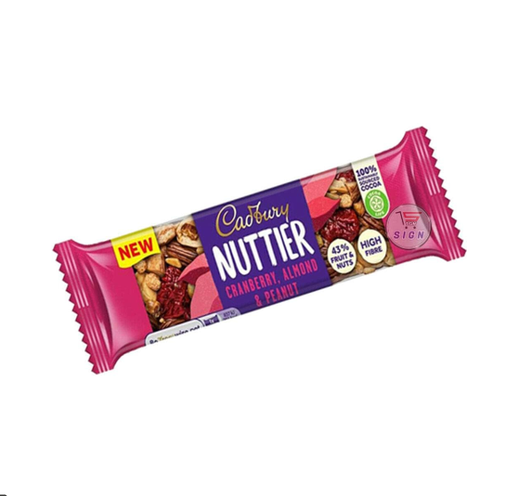 Cadbury Nuttier Milk Chocolate Bar with Cranberry, Almond & Peanut - vegetarian