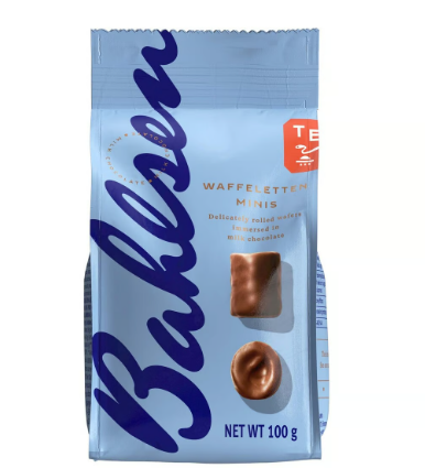 [1040-00010] Bahlsen Waffeletten Mini Milk Chocolate Coated Wafer Rolls - no added preservatives, no added artificial colors, no added hydrogenated fats