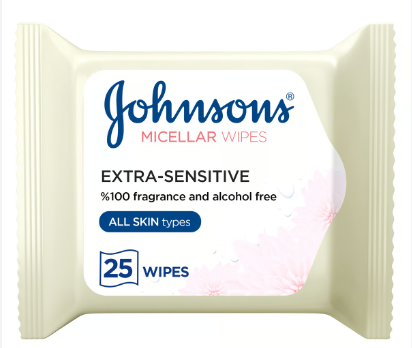 Johnson's Daily Essentials Extra Sensitive Face Cleansing Wipes for All Skin Types111