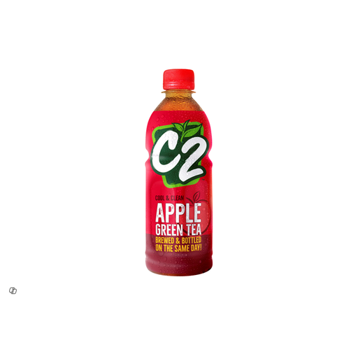 [107-161702] C2 Cool & Clean Green Tea Drink Apple Flavor 455ml