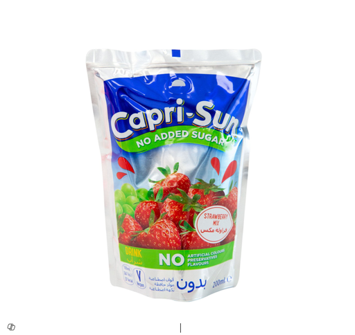 Capri-Sun Long Life Strawberry Drink - sweeteners free, artificial colors free, preservatives free