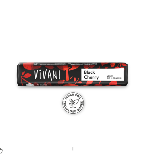 [W013] Vivani Organic Black Cherry Dark Chocolate Bar - vegan 35GM