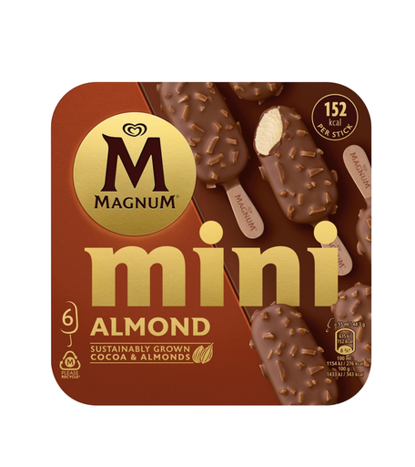 [2144-00059] Magnum Milk Chocolate Coated Vanilla Ice Cream with Almond Chunks