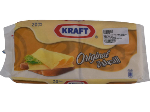 Kraft Original Cheddar Cheese (20 Slices) - no added artificial colors, no added artificial flavors