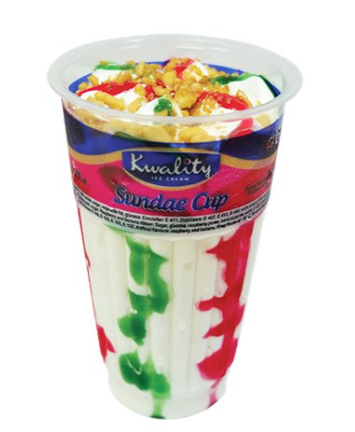 Kwality SUNDATE Vanilla Ice Cream with Raspberry & Banana topped with Cashew Nut Sundae 170ML