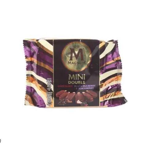 [101858] Magnum Mini Ice Cream Double Chocolate with Black Mulberry 6S