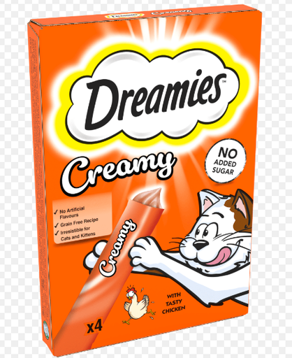 Dreamies Cat Treats with Chicken - no added artificial flavors
