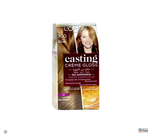 L'Oreal Casting Creme Gloss Hair Dye with Honey Conditioner Blonde 700 - ammonia free