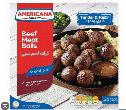 [2143-00007] Americana Frozen Beef Meatballs (14 Pieces Approx) - artificial flavors free, artificial colors free, no added hormones