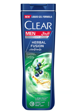 [217810] Clear Men Herbal Fusion 2in1 Anti-Dandruff Shampoo & Conditioner with Ginseng & Juniper Extracts