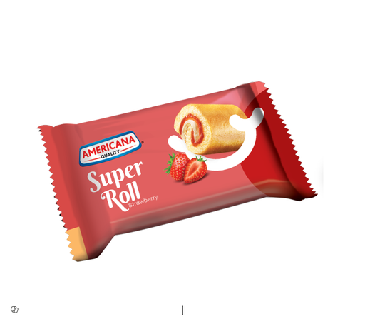 [2143-00338] AMERICANA SUPER ROLL STRAWBERRY 60g